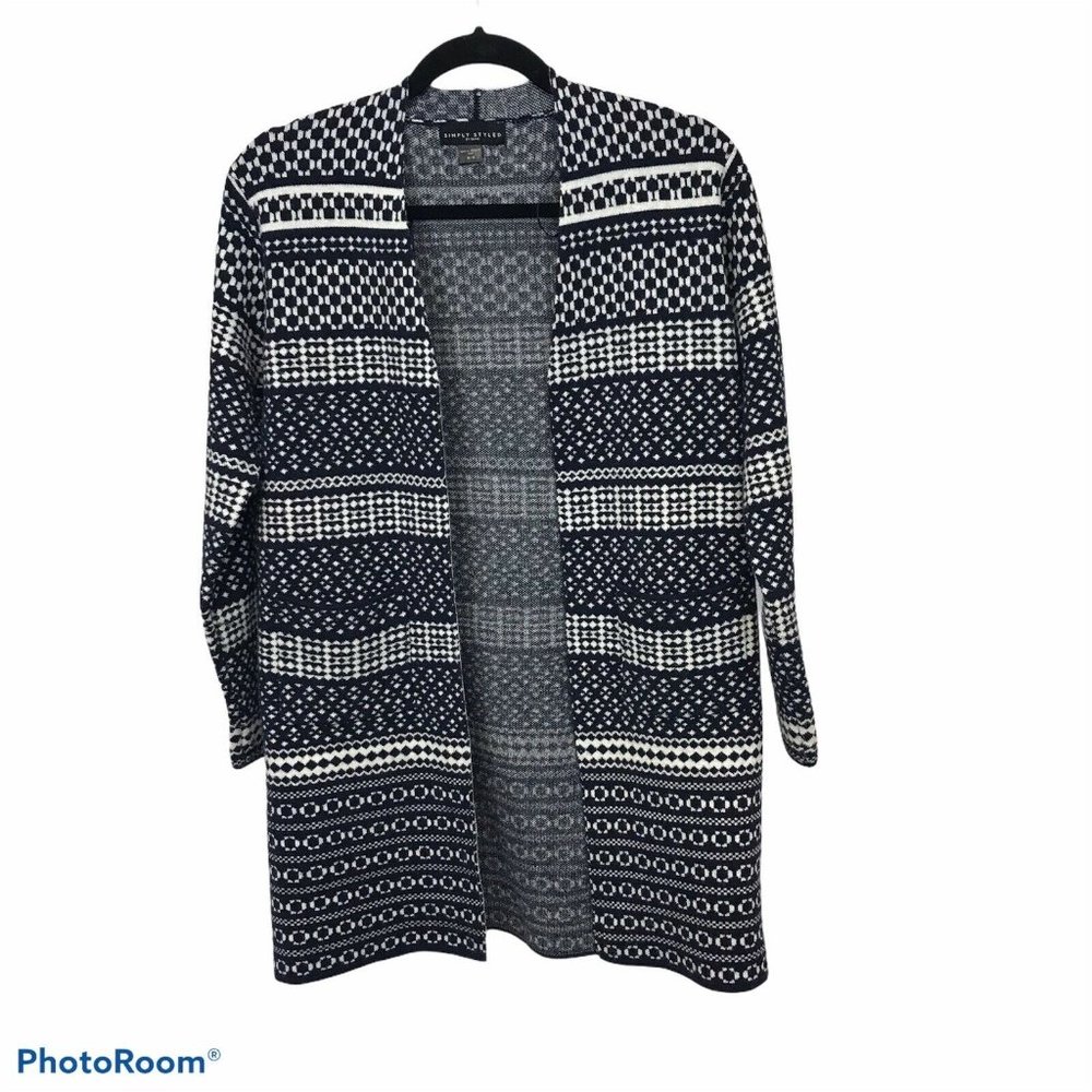 Women Simply Styled Geometric Sweater Sz M
